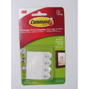 NEW 3M Command Picture Hanging Removable Interlocking Fasteners, 5/8" x 2 1/8"